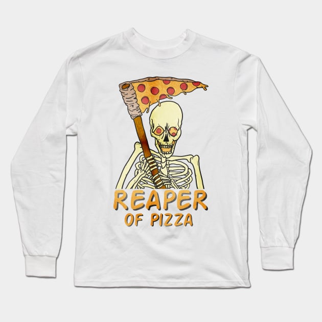 Reaper of Pizza Long Sleeve T-Shirt by Kaijester